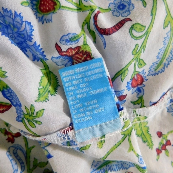 J. MCLAUGHLIN Natasha Tie Sleeve Off Shoulder Floral Top Blouse Summer Small - Picture 11 of 12